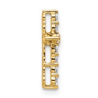 14K Yellow Gold 0.33 Carat Lab Grown Diamond VS+ F+ Complete Cross Chain Slide Pendant view 2