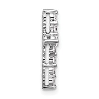 14K White Gold 0.50 Carat Lab Grown Diamond VS+ F+ Complete Cross Chain Slide Pendant view 2