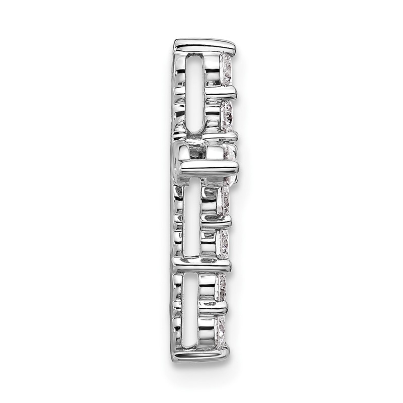 14k White Gold 1/2 carat Lab Grown Diamond VS/SI+ G+ Complete Cross Chain Slide Pendant