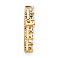 14K Yellow Gold 0.50 Carat Lab Grown Diamond VS SI+ G+ Complete Cross Chain Slide Pendant view 2