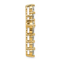 14K Yellow Gold 4 Carat Lab Grown Diamond VS+ F+ Complete Cross Chain Slide Pendant view 2