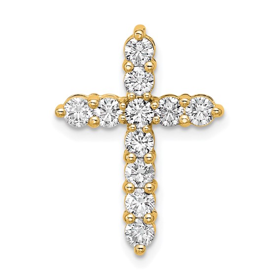 14K Certified Lab Grown Diamond 1ctw VS/SI FGH Cross Pendant