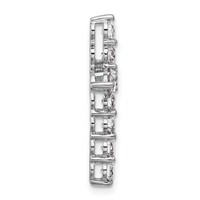 14K White Gold 1.50 Carat Lab Grown Diamond VS+ F+ Complete Cross Chain Slide Pendant view 2