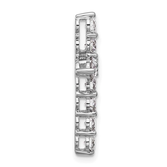 14K White Gold Certified Lab Grown Diamond VS/SI FGH Cross Pendant