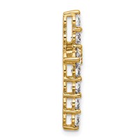 14K Yellow Gold 1.50 Carat Lab Grown Diamond VS SI+ G+ Complete Cross Chain Slide Pendant view 2