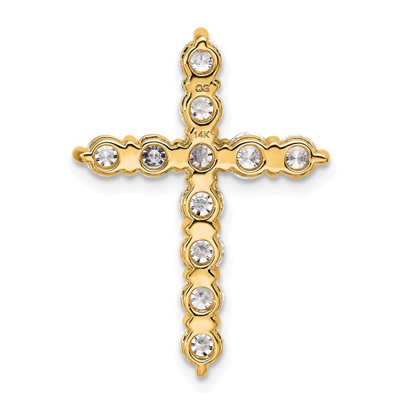 14K Certified Lab Grown Diamond 1.5ctw VS/SI FGH Cross Pendant