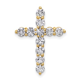 14K Certified Lab Grown Diamond 1.5ctw VS/SI FGH Cross Pendant