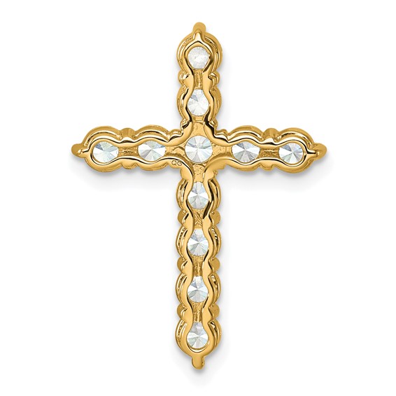 14K Certified Lab Grown Diamond 2ctw VS DEF Cross Pendant