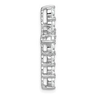 14K White Gold 3 Carat Lab Grown Diamond VS+ F+ Complete Cross Chain Slide Pendant view 2