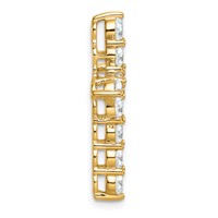 14K Yellow Gold 3 Carat Lab Grown Diamond VS+ F+ Complete Cross Chain Slide Pendant view 2