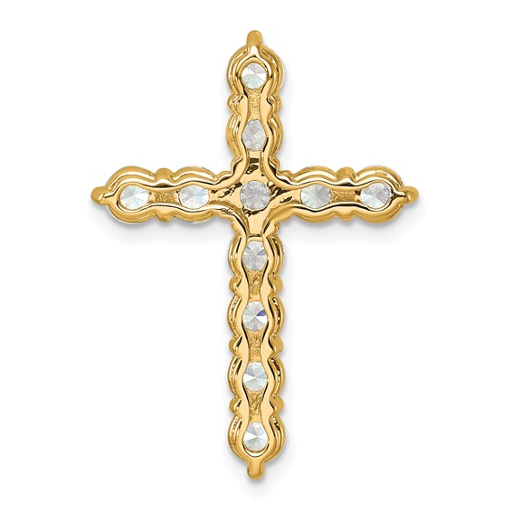14K Certified Lab Grown Diamond 3ctw VS DEF Cross Pendant