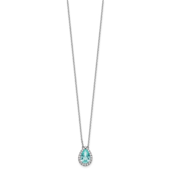Gold Diamond and Gemstone Halo Pendant Necklace