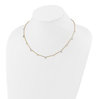 14K Yellow Gold 1.75 Carat Lab Grown Diamond VS SI+ G+ Eleven Station Necklace, 18" view 4