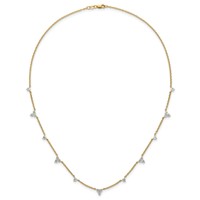 14K Yellow Gold 1.75 Carat Lab Grown Diamond VS SI+ G+ Eleven Station Necklace, 18" view 5