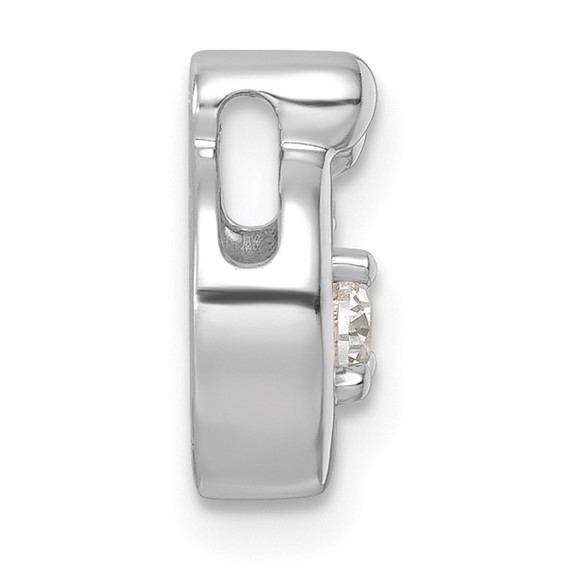 14k WG  1 Birthstone and Dia Mother/Child Chain Slide Semi-mount