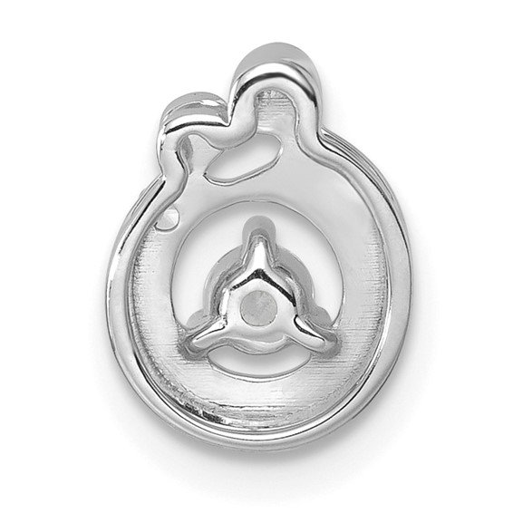 14k WG  1 Birthstone and Dia Mother/Child Chain Slide Semi-mount