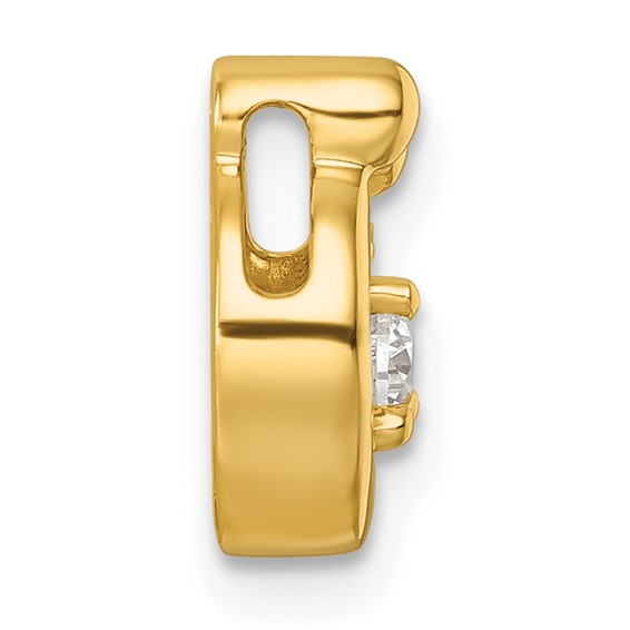 14k 1 Birthstone and Dia Mother/Child Chain Slide Semi-mount