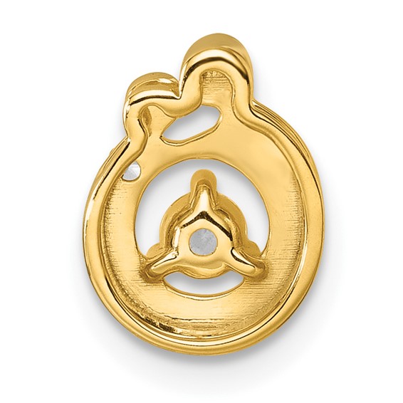 14k 1 Birthstone and Dia Mother/Child Chain Slide Semi-mount