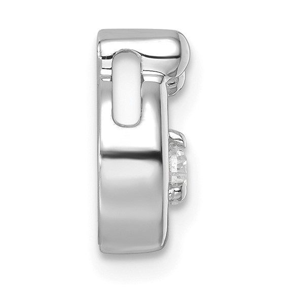 14k WG 2 Birthstone and Dia Mother/Child Chain Slide Semi-mount