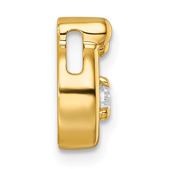 14k 2 Synthetic Birthstone and Dia. Mother/Child Chain Slide