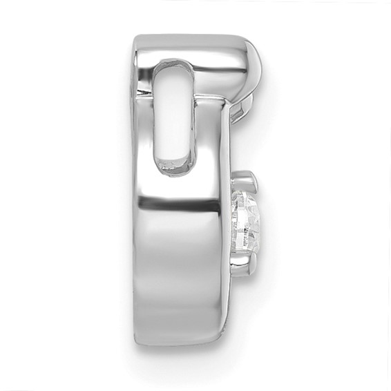 14k WG 3 Genuine Birthstone and Dia. Mother/Child Chain Slide