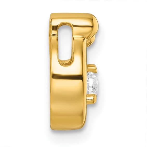 14k 3 Synthetic Birthstone and Dia. Mother/Child Chain Slide