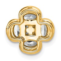 14K Yellow Gold 1.12 Carat Lab Grown Diamond VS SI+ G+ Complete Cluster Chain Slide Pendant view 3