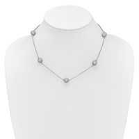 14K White Gold 6.75 Carat Lab Grown Diamond VS SI+ G+ Complete 8mm Sphere Necklace, 18" view 3