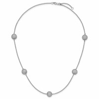 14K White Gold 6.75 Carat Lab Grown Diamond VS SI+ G+ Complete 8mm Sphere Necklace, 18" view 4