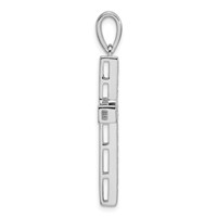 True Origin 14K White Gold 0.75 Carat Lab Grown Diamond VS+ F+ Complete Cross Pendant view 2