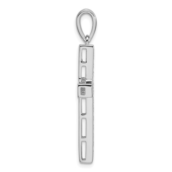 True Origin 14K White Gold 3/4 carat Lab Grown Diamond VS+ F+ Complete Cross Pendant