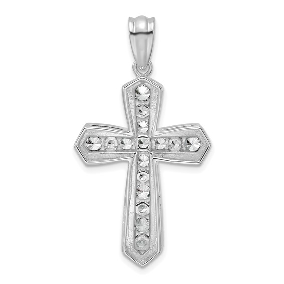 True Origin 14K White Gold 1 carat Lab Grown Diamond VS+ F+ Complete Cross Pendant