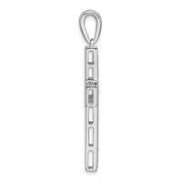 True Origin 14K White Gold 1 Carat Lab Grown Diamond VS+ F+ Complete Cross Pendant view 2