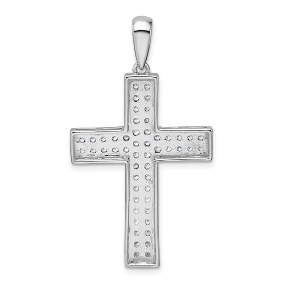 True Origin 14K White Gold 1 carat Lab Grown Diamond VS+ F+ Complete Cross Pendant