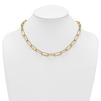 True Origin 14K Yellow Gold 8.62 Carat Lab Grown Diamond VS+ F+ Complete Link Necklace, 18" view 3