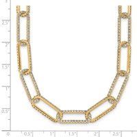 True Origin 14K Yellow Gold 8.62 Carat Lab Grown Diamond VS+ F+ Complete Link Necklace, 18" view 5