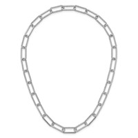 True Origin 14K White Gold 8.62 Carat Lab Grown Diamond VS+ F+ Complete Link Necklace, 18" view 4