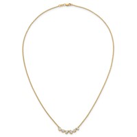 True Origin 14K Yellow Gold 0.75 Carat Lab Grown Diamond VS+ F+ Complete Fashion Bar Necklace, 18" view 4