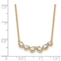 True Origin 14K Yellow Gold 0.75 Carat Lab Grown Diamond VS+ F+ Complete Fashion Bar Necklace, 18" view 5