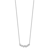 True Origin 14K White Gold 0.75 Carat Lab Grown Diamond VS+ F+ Complete Fashion Bar Necklace, 18" view 2