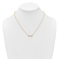 True Origin 14K Yellow Gold 0.62 Carat Lab Grown Diamond VS+ F+ Complete Fashion Bar Necklace, 18" view 3