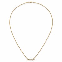 True Origin 14K Yellow Gold 0.62 Carat Lab Grown Diamond VS+ F+ Complete Fashion Bar Necklace, 18" view 4
