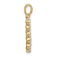 True Origin 14K Yellow Gold 0.38 Carat Lab Grown Diamond VS+ F+ Complete Alphabet a Pendant view 2
