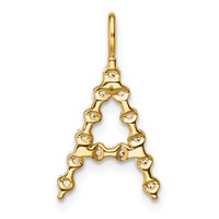 True Origin 14K Yellow Gold 0.38 Carat Lab Grown Diamond VS+ F+ Complete Alphabet a Pendant view 3