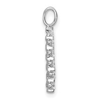 True Origin 14K White Gold 0.38 Carat Lab Grown Diamond VS+ F+ Complete Alphabet a Pendant view 2