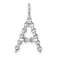 True Origin 14K White Gold 0.38 Carat Lab Grown Diamond VS+ F+ Complete Alphabet a Pendant view 3