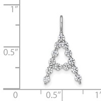 True Origin 14K White Gold 0.38 Carat Lab Grown Diamond VS+ F+ Complete Alphabet a Pendant view 4