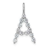 True Origin 14K White Gold 0.38 Carat Lab Grown Diamond VS+ F+ Complete Alphabet a Pendant view 1