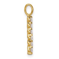 True Origin 14K Yellow Gold 0.50 Carat Lab Grown Diamond VS+ F+ Complete Alphabet B Pendant view 2