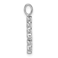 True Origin 14K White Gold 0.50 Carat Lab Grown Diamond VS+ F+ Complete Alphabet B Pendant view 2